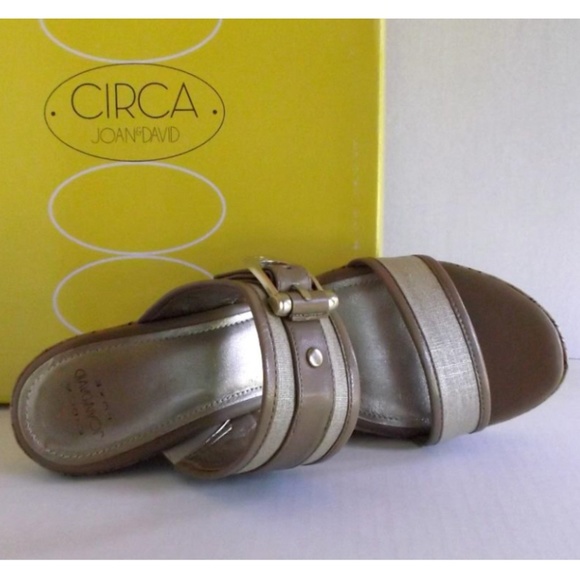 Circa Joan & David Xema Tan Cork Wedge Sandals - Picture 5 of 8